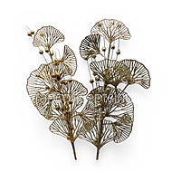 Festive Ginkgo Glitter Picks– Gold/Champagne