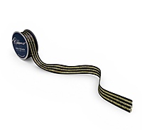Royal Glitter  Gold Stripe Ribbon