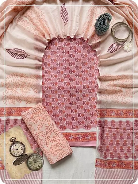 Cotton Sanganeri Print 3Pc Suit #11