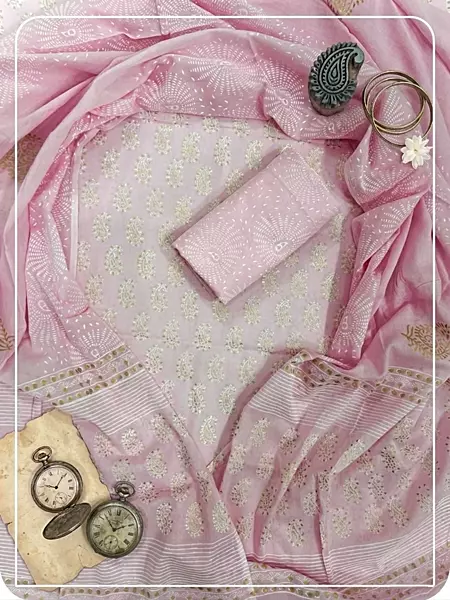 Cotton Sanganeri Print 3Pc Suit #10