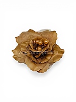 Cherry Wood Rose With Pearls Center