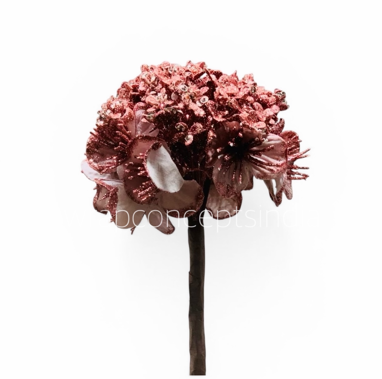 Glitter Blossom Bunch- Rose/Champagne