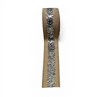 Natural Jute Ribbon With Glitter Sequin Center