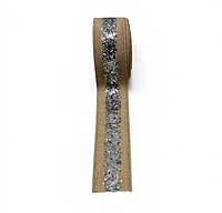 Natural Jute Ribbon With Glitter Sequin Center