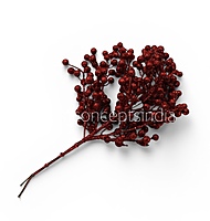Premium Glitter Berry Cluster - Gold/Red/Blue