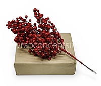Premium Glitter Berry Cluster - Gold/Red/Blue