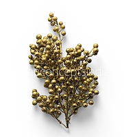 Premium Glitter Berry Cluster - Gold/Red/Blue