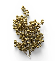 Premium Glitter Berry Cluster - Gold/Red/Blue