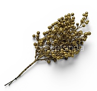 Premium Glitter Berry Cluster - Gold/Red/Blue