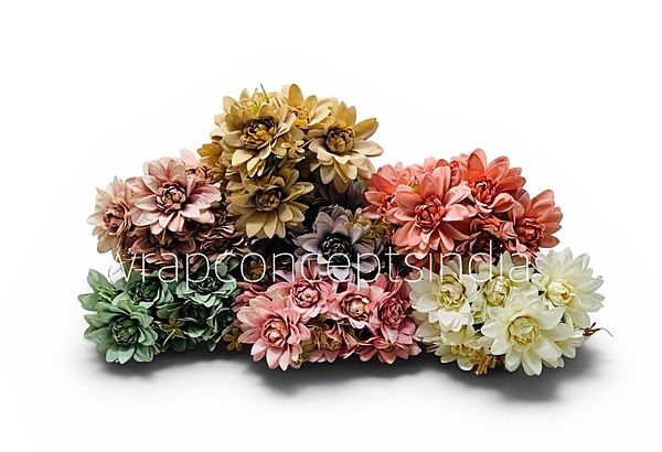 Dahlia Bunch with Leaves
