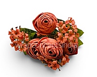 Peonies With Small Flowers Bunch - White