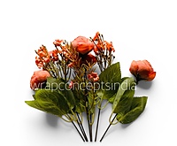 Peonies With Small Flowers Bunch - White
