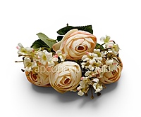 Peonies With Small Flowers Bunch - White