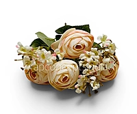 Peonies With Small Flowers Bunch - White