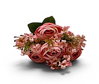 Peonies With Small Flowers Bunch - White