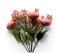 Peonies With Small Flowers Bunch - White