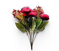 Peonies With Small Flowers Bunch - White