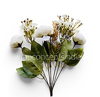 Peonies With Small Flowers Bunch - White