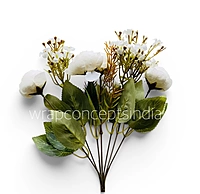 Peonies With Small Flowers Bunch - White