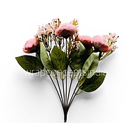 Peonies With Small Flowers Bunch - White
