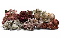 Peonies With Small Flowers Bunch - White