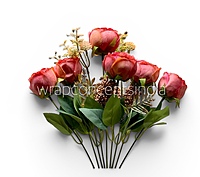 Peony Mist Blooms - Coral