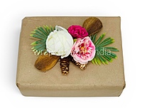 Rustic Pink & Ivory Floral Gift Topper - Pack of 6