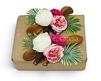 Rustic Pink & Ivory Floral Gift Topper - Pack of 6