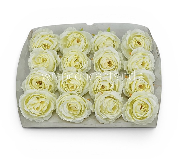 Soft Cream Rose Floral Heads