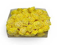 Yellow Glitter Foam Rose