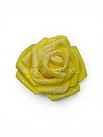 Yellow Glitter Foam Rose