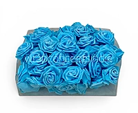 Sky Glitter Foam Rose