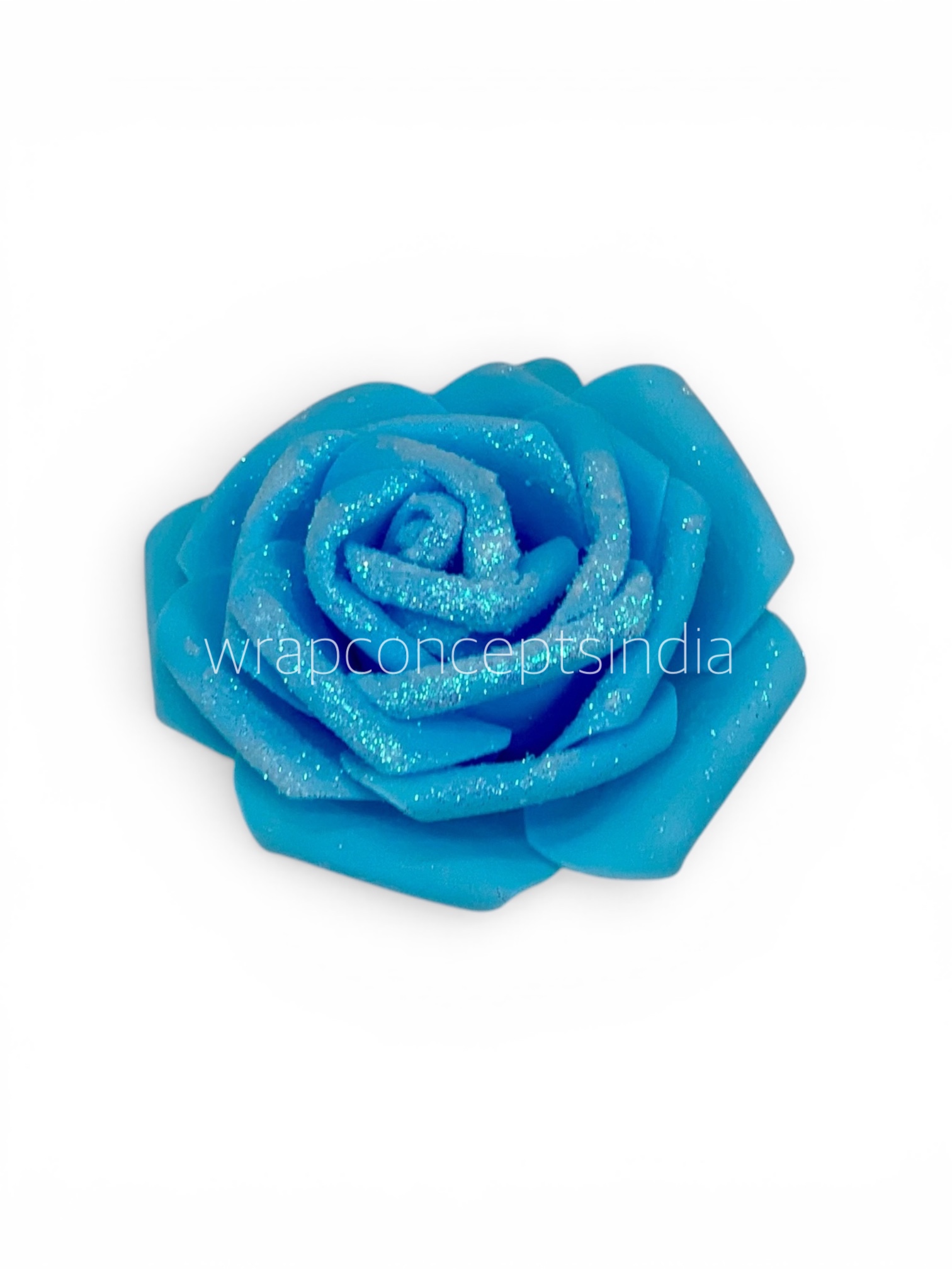 Sky Glitter Foam Rose