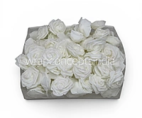 White Glitter Foam Rose