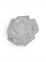 White Glitter Foam Rose