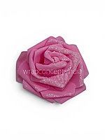 Pink Glitter Foam Rose