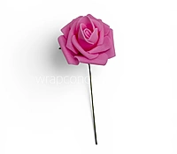 Small Pink Foam Rose on stick