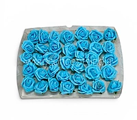 Small Sky Foam Rose on stick