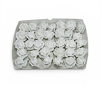 Small White Foam Rose on stick