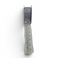 Silver Snowflake Glitter Organza Ribbon - 25mm