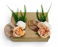 Peach Rose Decorative Hamper Bunch