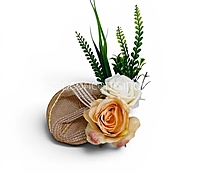 Peach Rose Decorative Hamper Bunch