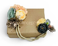 Sage & Gold Floral Gift Accent