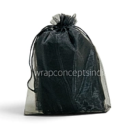 Sheer Pouch Bags - Black