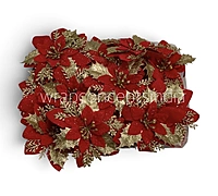 Gilded Poinsettia Cluster