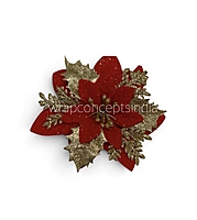 Gilded Poinsettia Cluster