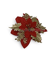 Gilded Poinsettia Cluster