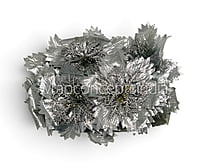 Silver Crystal Glitter Flower