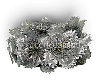 Silver Crystal Glitter Flower