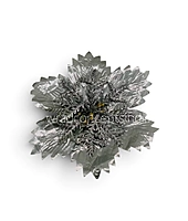 Silver Crystal Glitter Flower